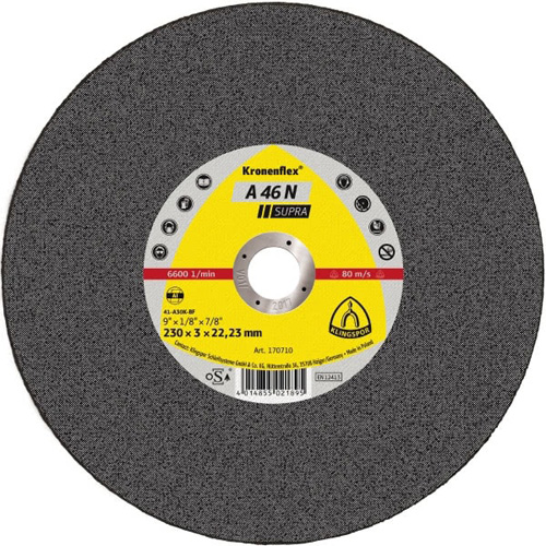 Диск за рязане на алуминий A46 N Klingspor Размер: 125 × 2.5 × 22.23 mm Диск за рязане на алуминий A46 N Klingspor Размер: 125 × 2.5 × 22.23 mm