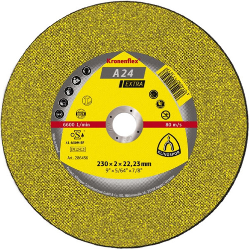 Диск за рязане на метал и неръждаема стомана A24EX Klingspor 125 × 2.5 × 22.23 mm Диск за рязане на метал и неръждаема стомана A24EX Klingspor 125 × 2.5 × 22.23 mm