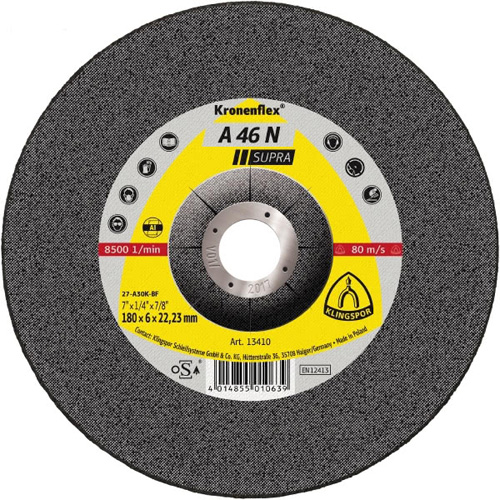 Диск за шлайфане на алуминий А46N Klingspor 115 x 6 x 22,23 mm Диск за шлайфане на алуминий А46N Klingspor 115 x 6 x 22,23 mm